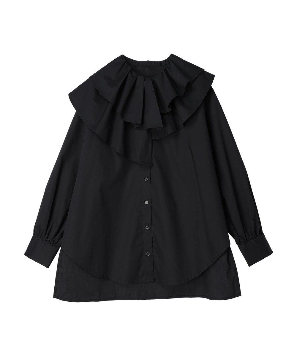 earth music&ecology ラッフルフリルチュニックブラウス 
