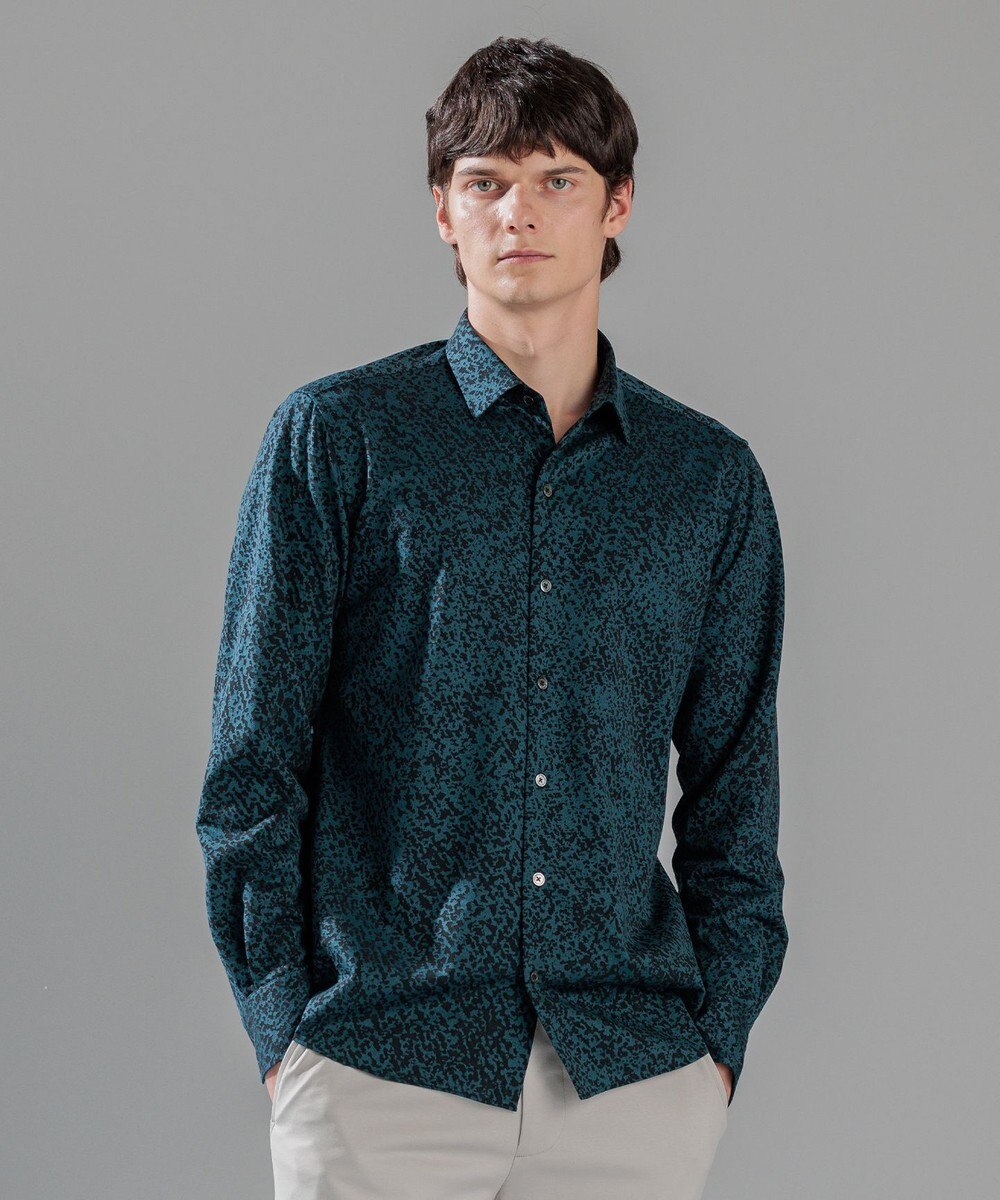 JOSEPH HOMME バークジャガードジャージー   レギュラーカラーシャツ 