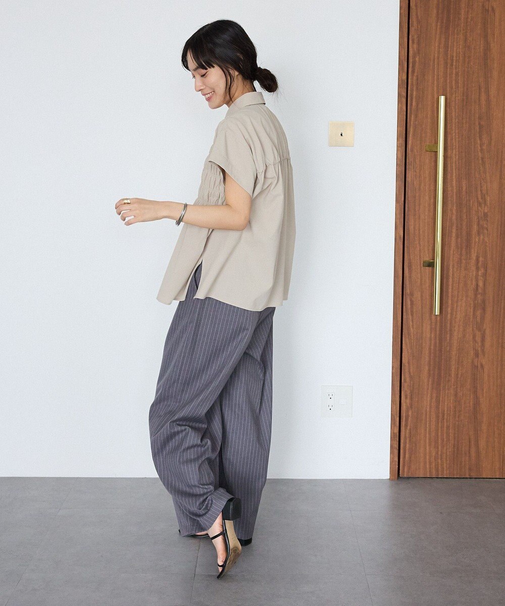 CRAFT STANDARD BOUTIQUE シャーリングショートスリーブブラウス 