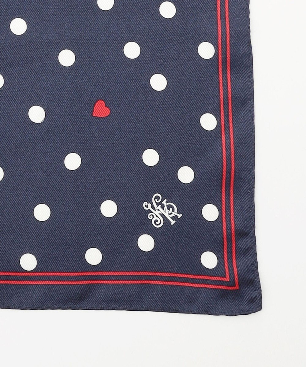 組曲 ハートドットシルク スカーフ 