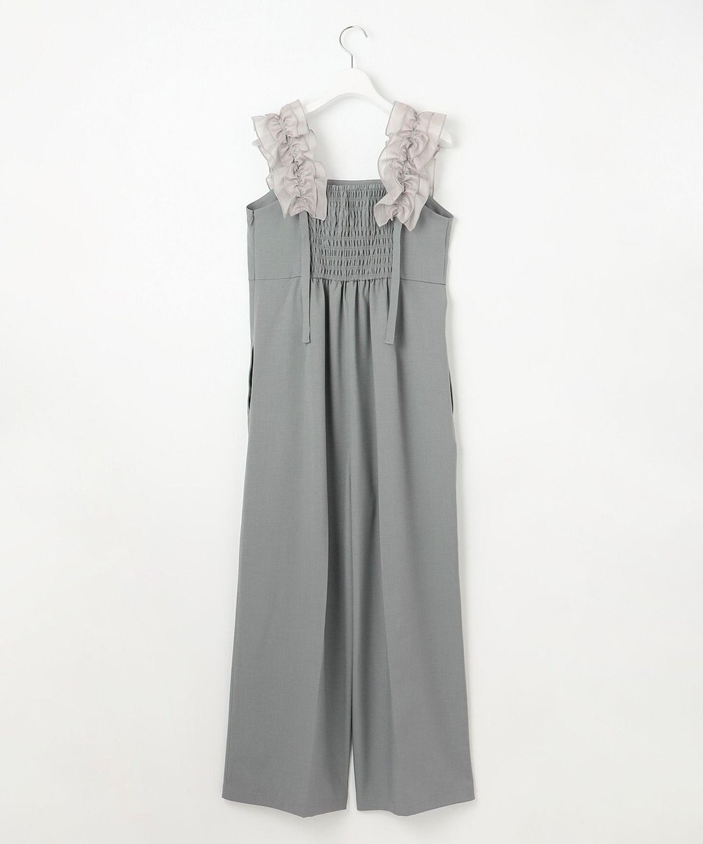 Feroux 【洗える】フリルショルダー サロペット 