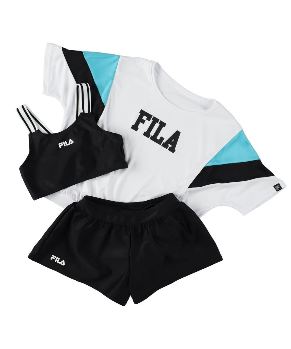 OP／FILA 【FILA】ゆったりシルエットTシャツ付き水着３点セット 
