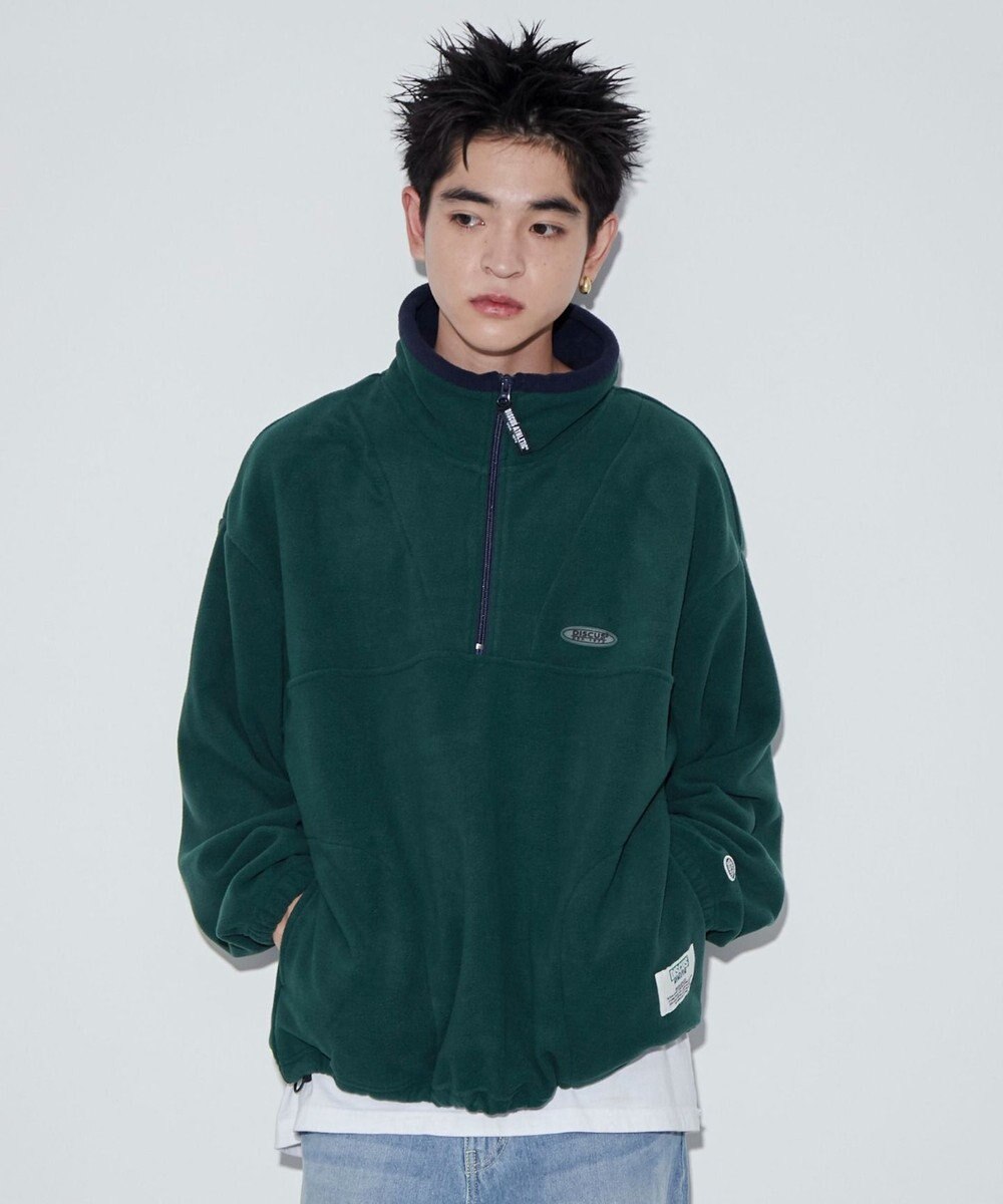 WEGO DISCUSフリースハーフジップPO 