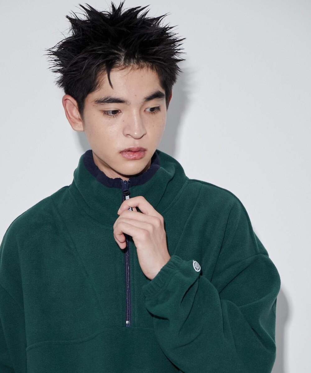 WEGO DISCUSフリースハーフジップPO 