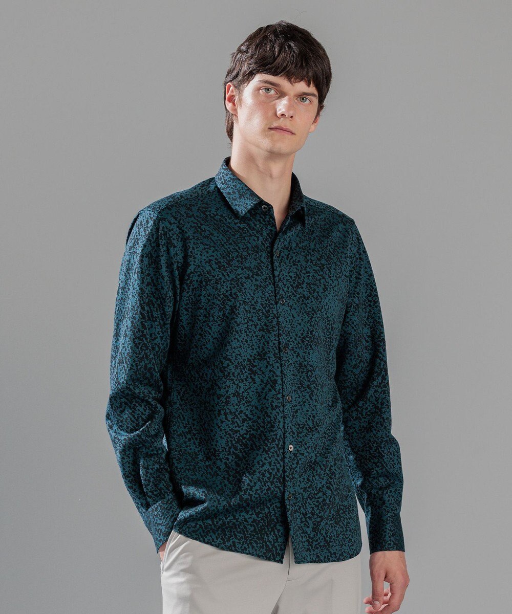 JOSEPH HOMME バークジャガードジャージー   レギュラーカラーシャツ 