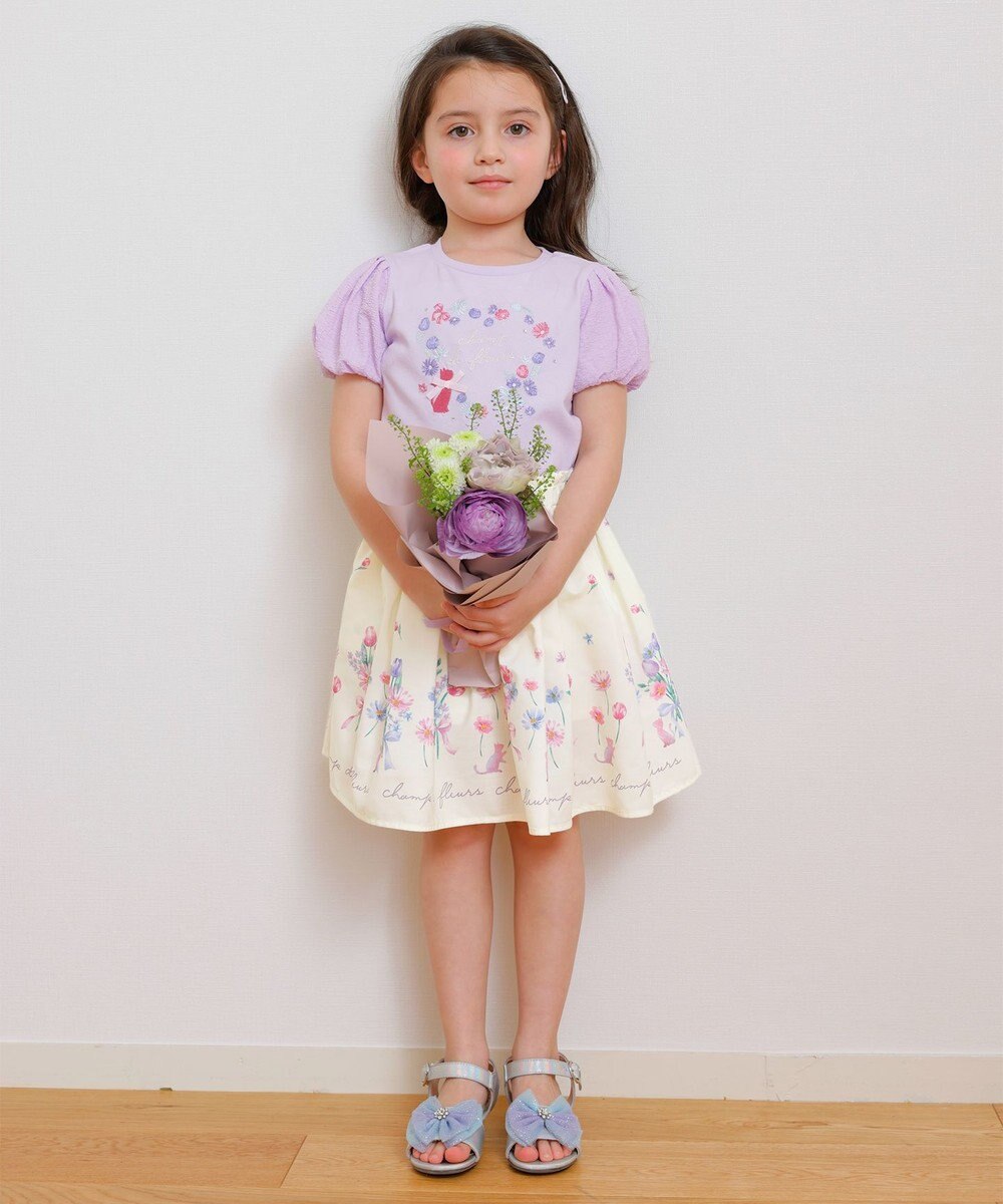 ANY KIDS リボン ヒール サンダル 