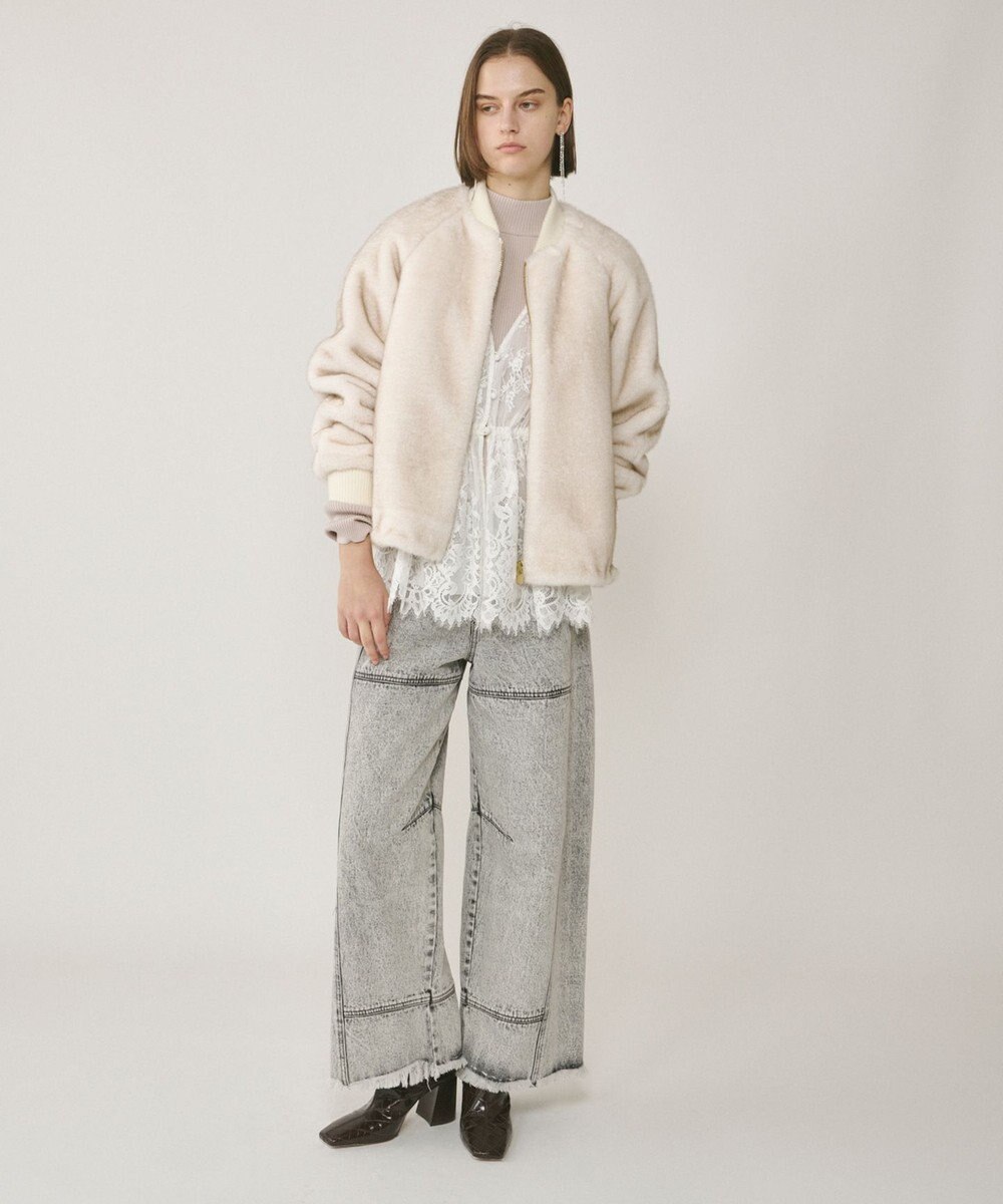 GRACE CONTINENTAL フェイクミンクファーブルゾン 