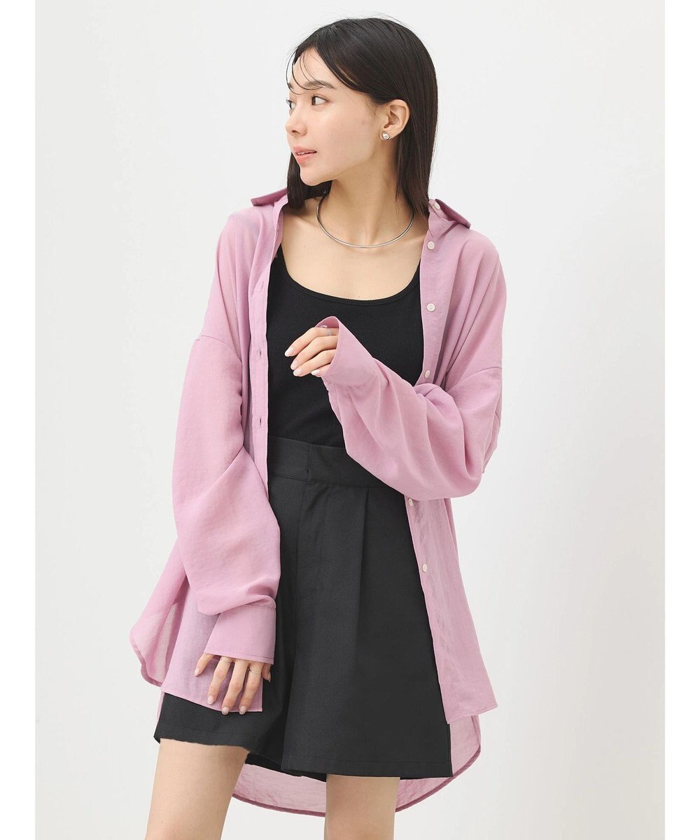 earth music&ecology シアーボーイズライクシャツ 