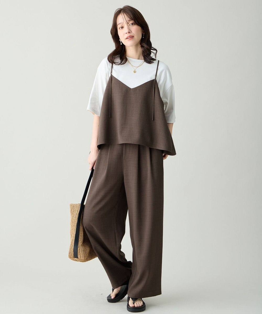 ANY 【2SET】2WAYビスチェ×ワイドパンツセットアップ 