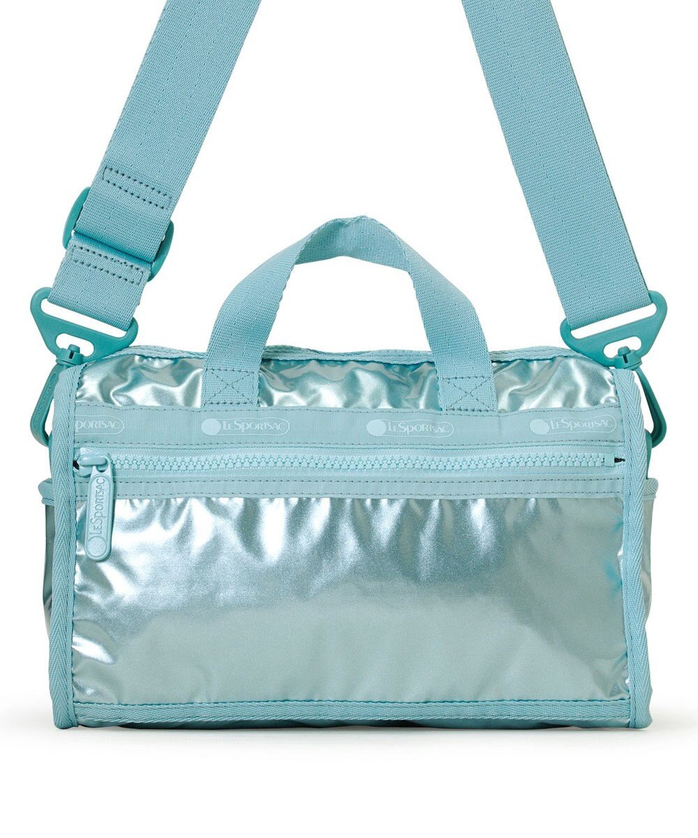 LeSportsac MINI DUFFEL CROSSBODY/アクアブルーシャイン 