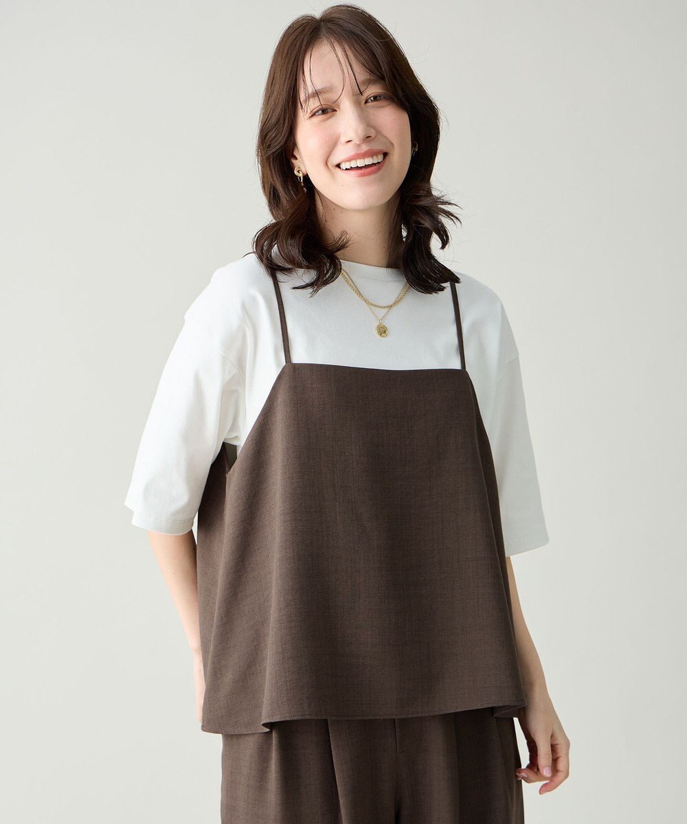 ANY 【2SET】2WAYビスチェ×ワイドパンツセットアップ 