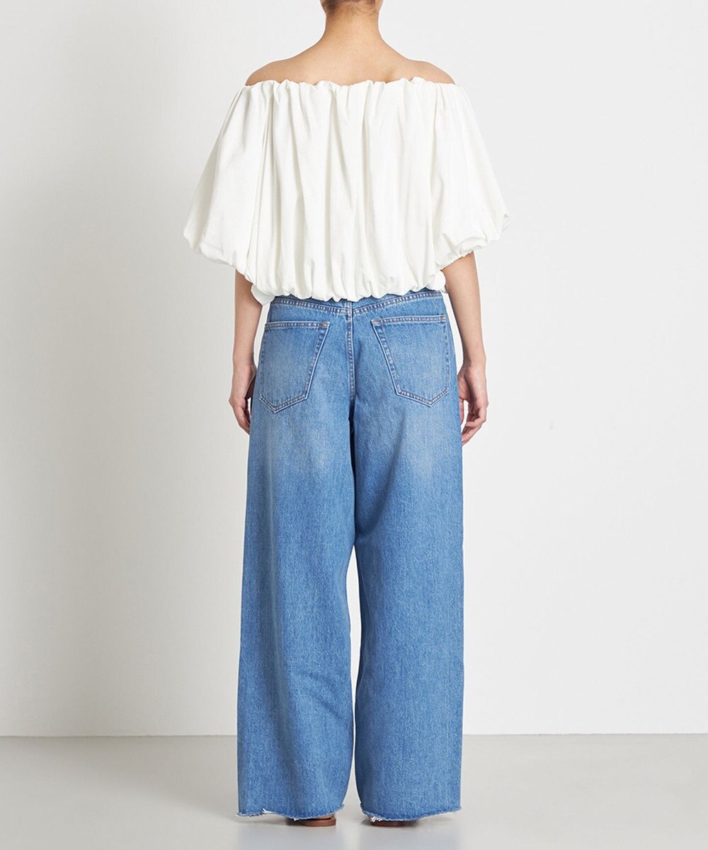 NAVE 【Nave 　洗える・接触冷感】クロップドジャージーブラウス 