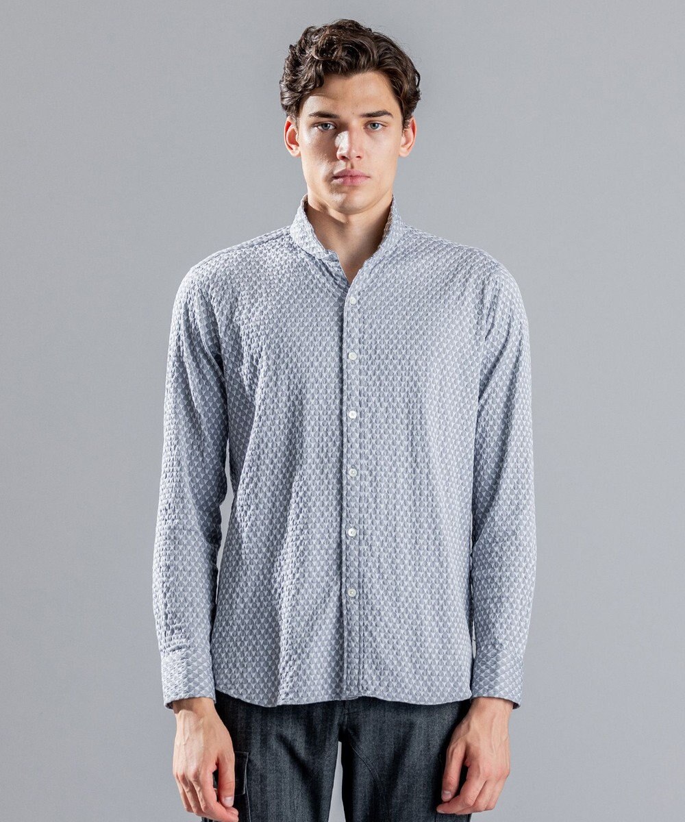 JOSEPH HOMME トライジャガードストレッチ　ウィングカラーシャツ 