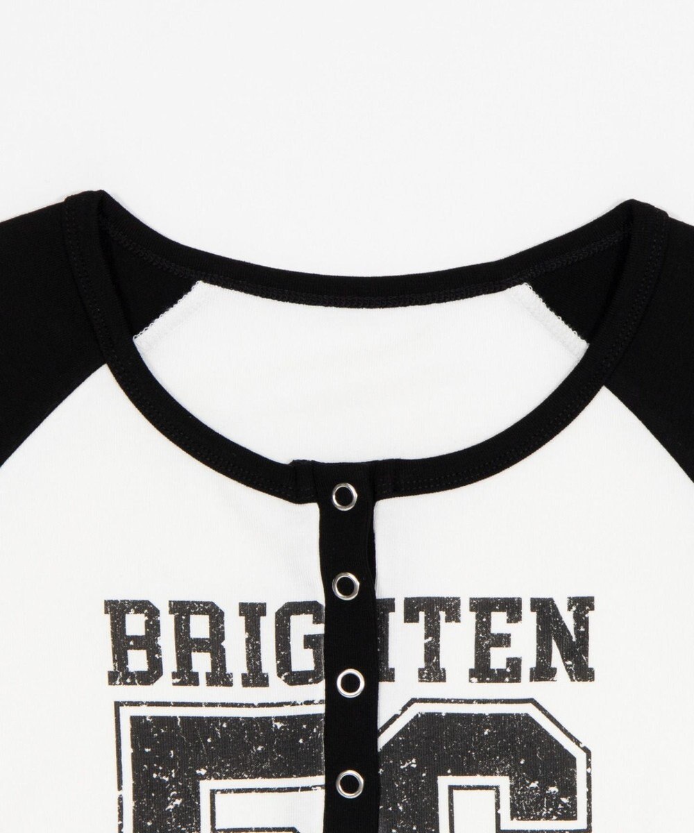 WEGO グラフィックラグランヘンリーネックT 