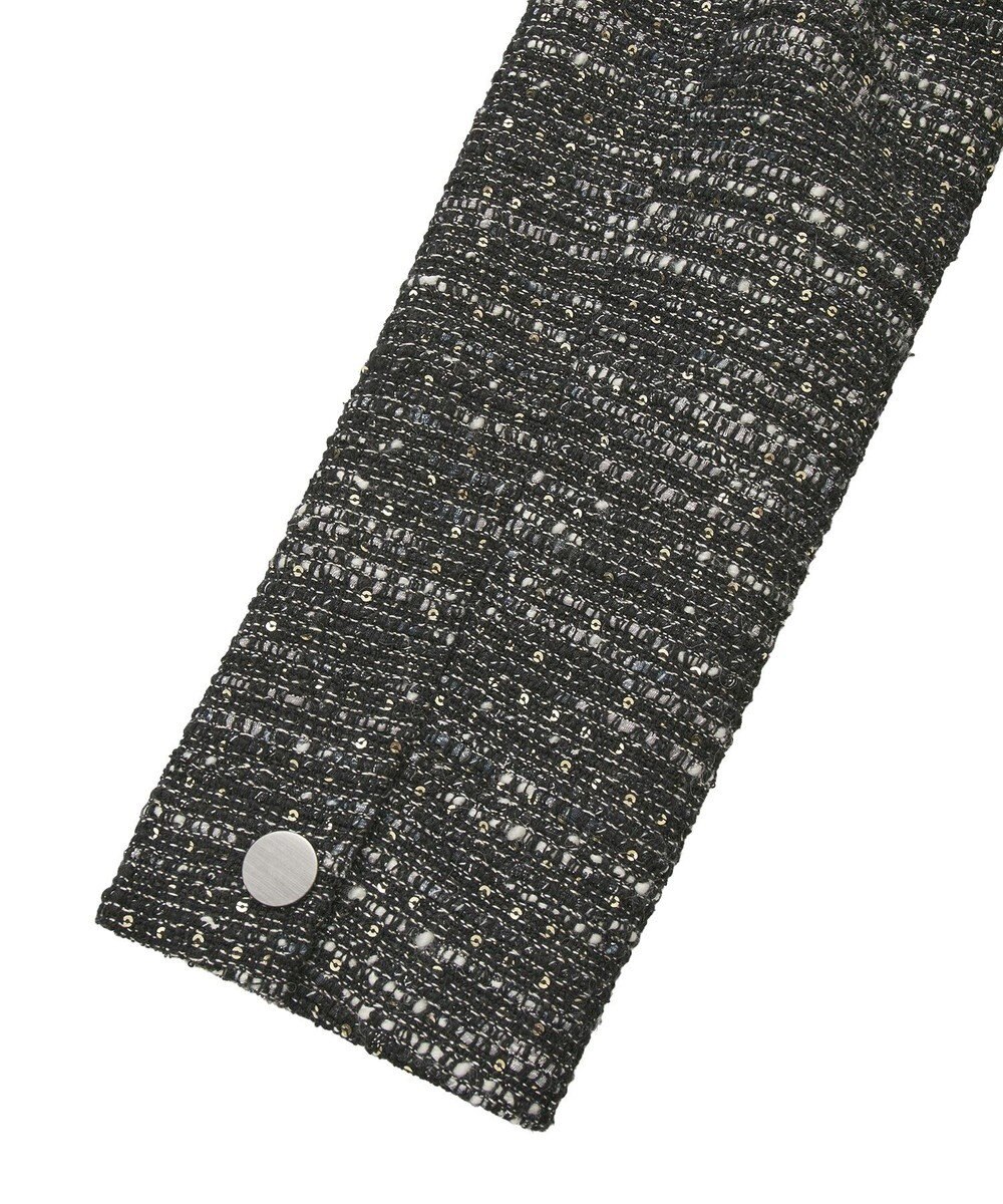 YECCA VECCA ノーカラーツイードジャケット 