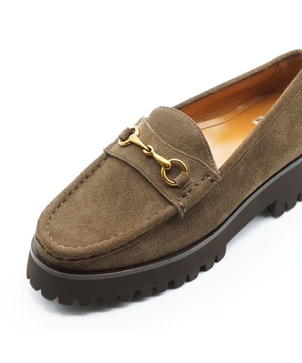 APOM 本革トラックソールホースビットローファー40 