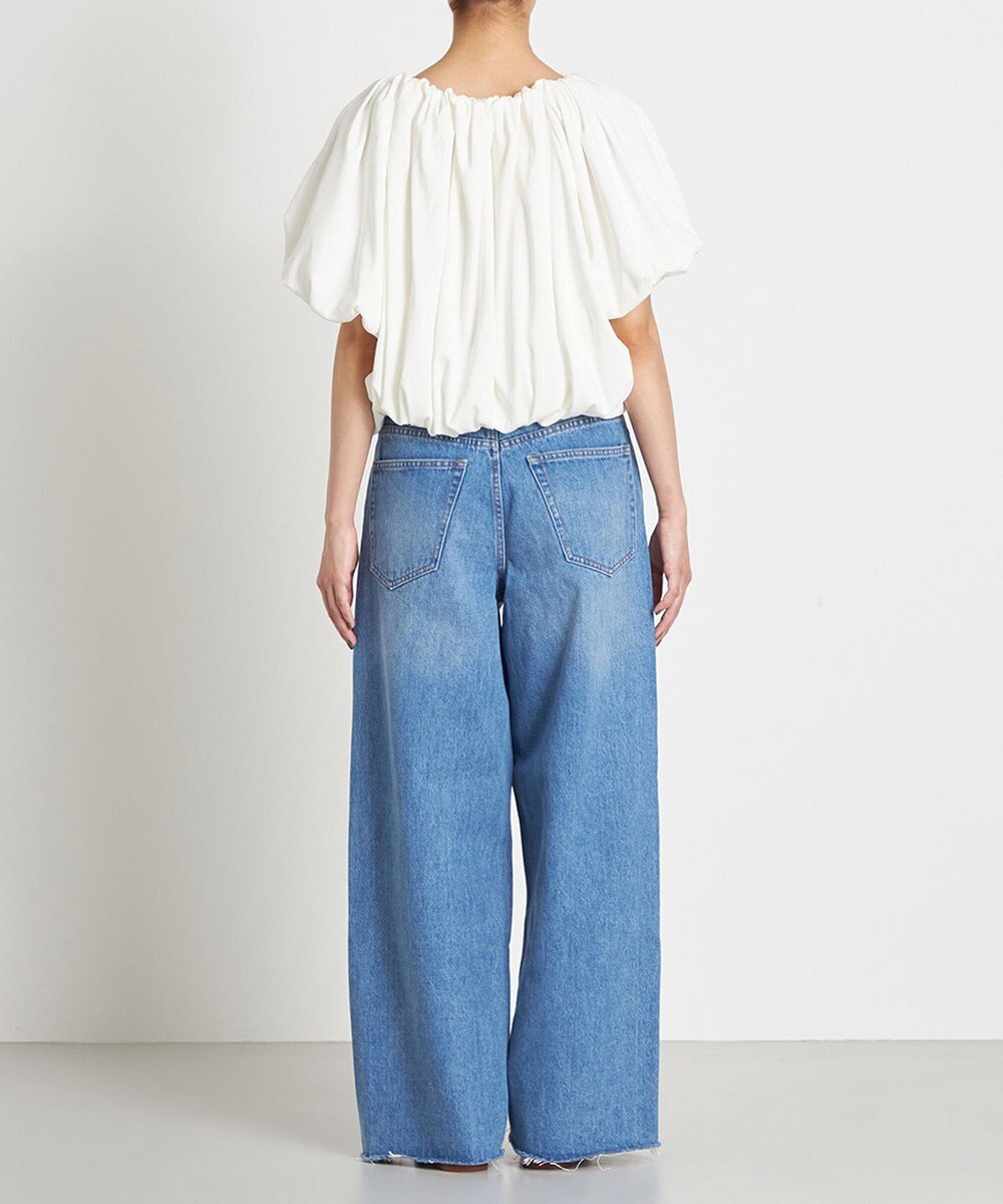 NAVE 【Nave 　洗える・接触冷感】クロップドジャージーブラウス 