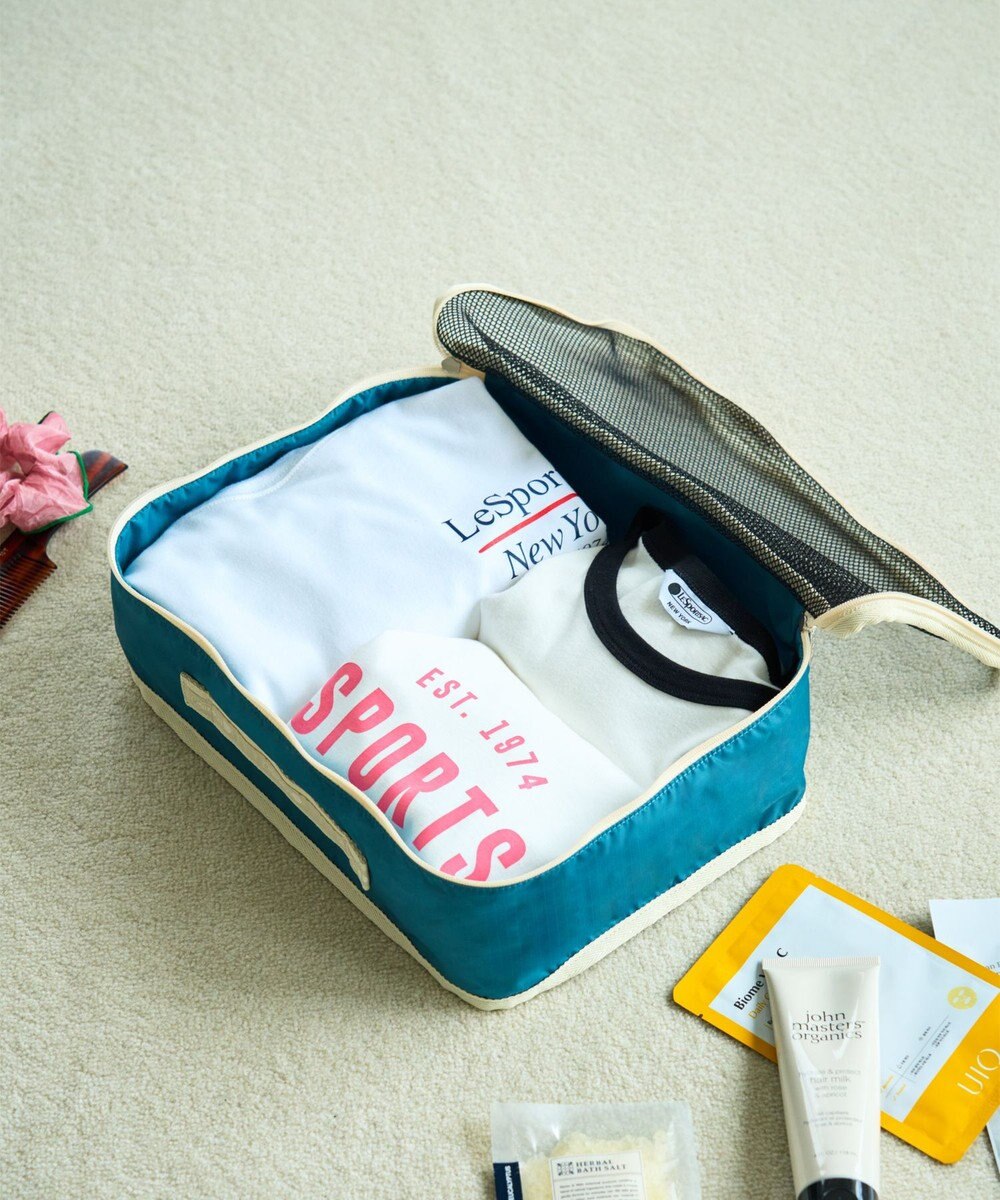 LeSportsac PACKING POUCH SET/ブルーインディゴ/ベージュ 