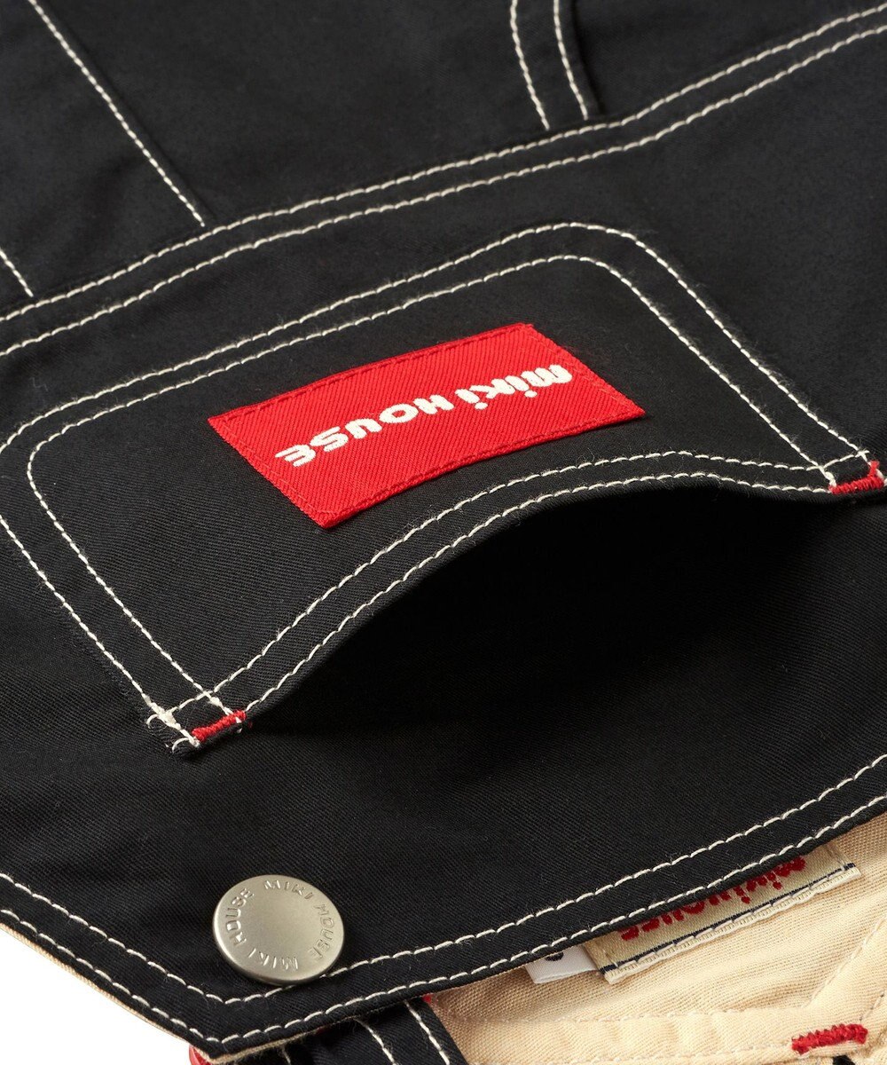 MIKI HOUSE HOT BISCUITS 【ミキハウス】【70-100cm】６分丈オーバーオール 