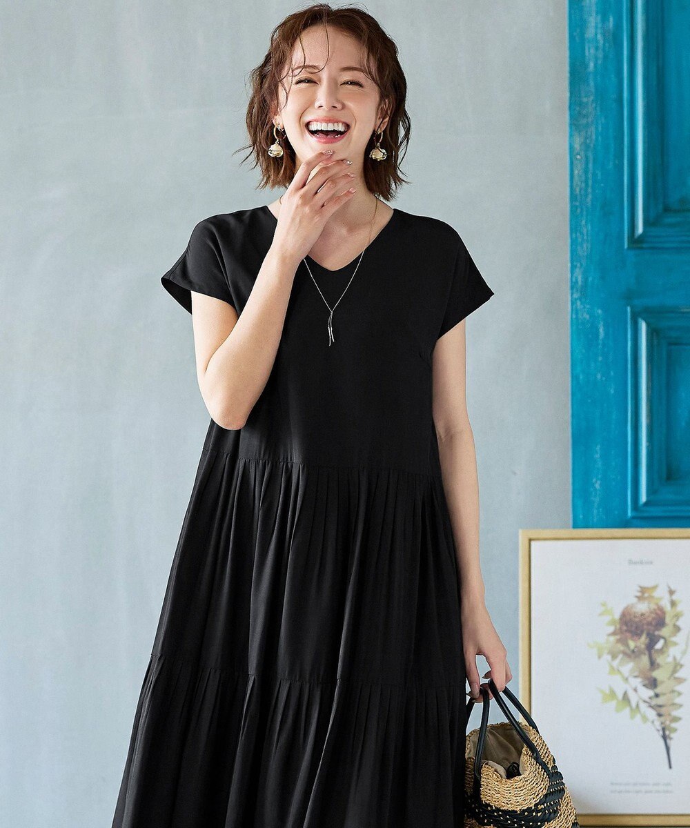 Tiaclasse 【日本製】大人上品なフラットカーブバーネックレス 