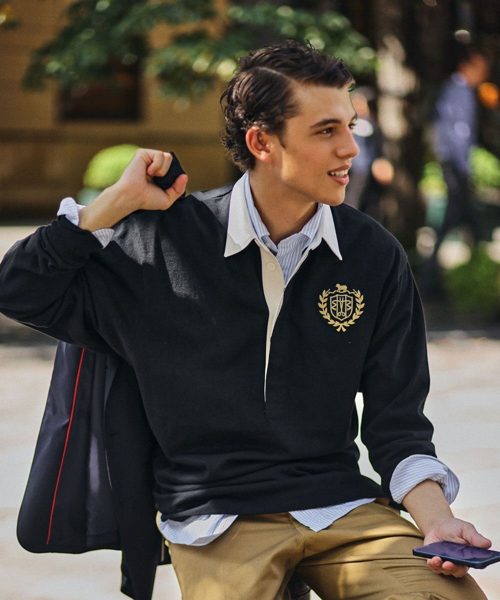 J.PRESS MEN 【J.PRESS ORIGINALS × CLUEL】【UNISEX】クレストロゴ ラガーシャツ 