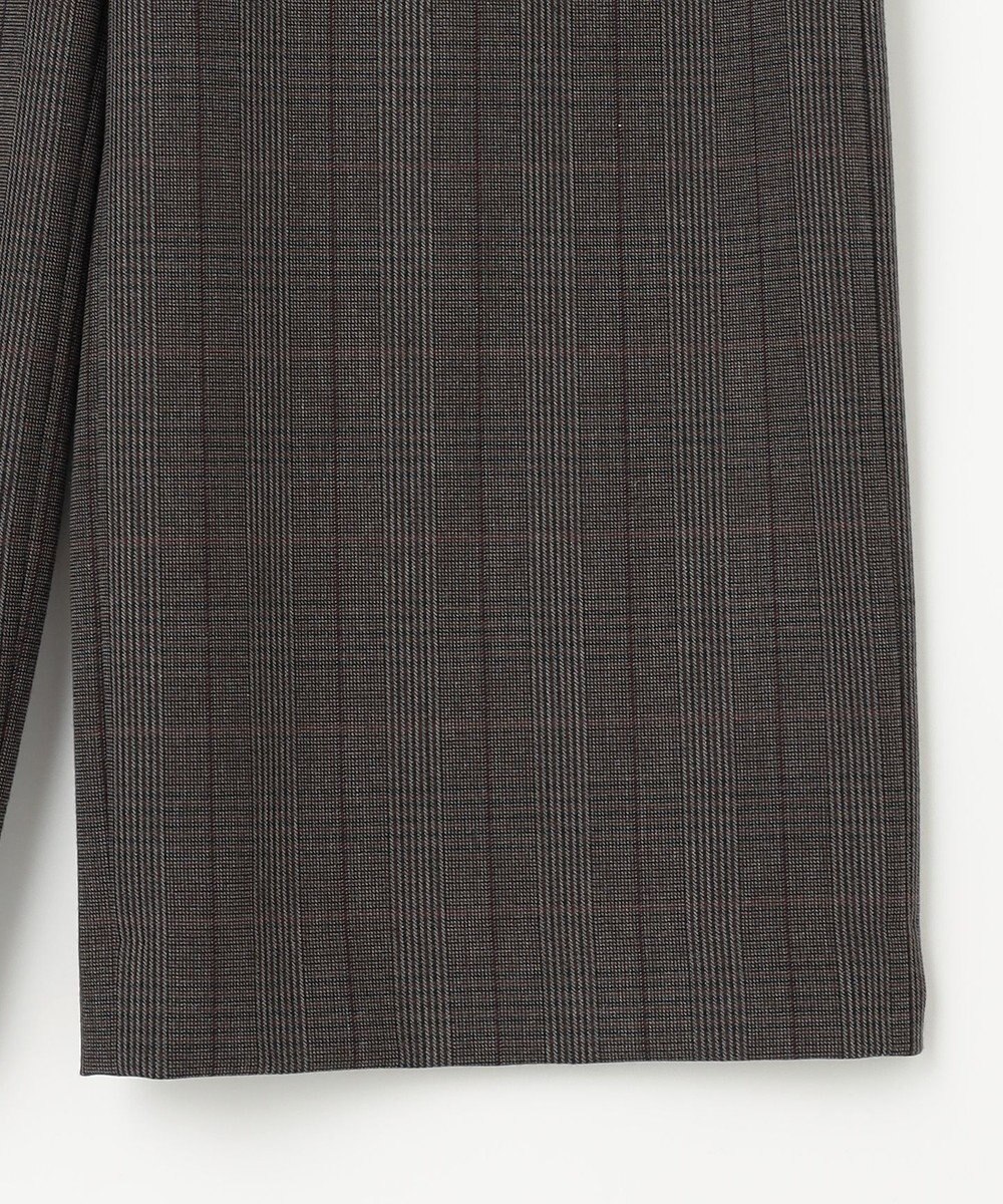 J.PRESS LADIES 【洗える】T/Rアルガンシルク チェック ワイド パンツ 