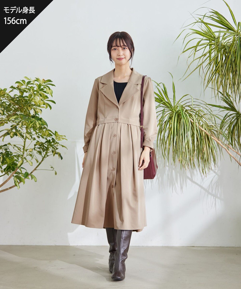 Tiaclasse 【洗える】フレアトレンチコート 