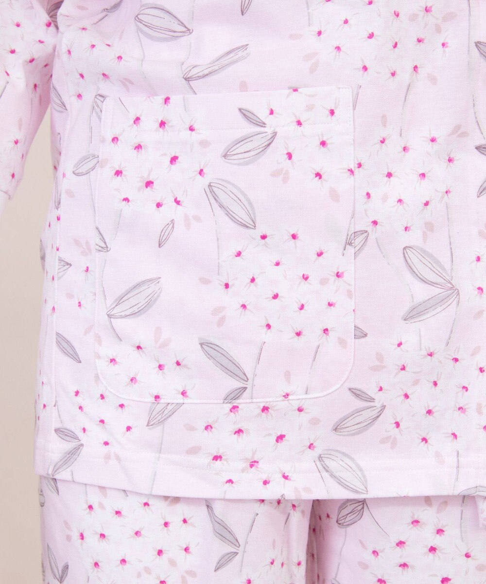 Wing 【数量限定　特別価格】パジャマ　７分袖・８分丈ズボン　綿100%　花柄　ウイング／ワコール　EP8951 