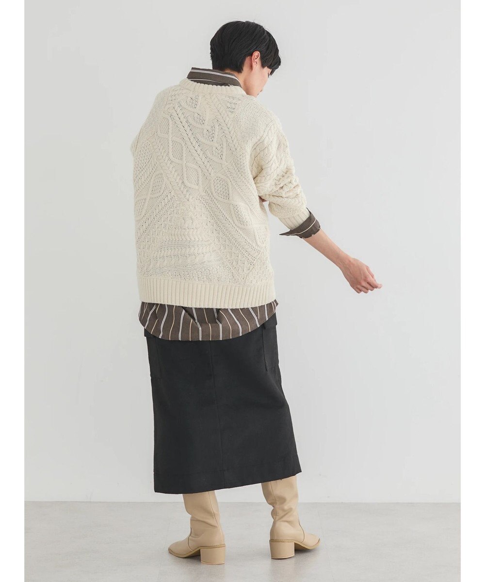 AMERICAN HOLIC パッチワークケーブルニットチュニック 