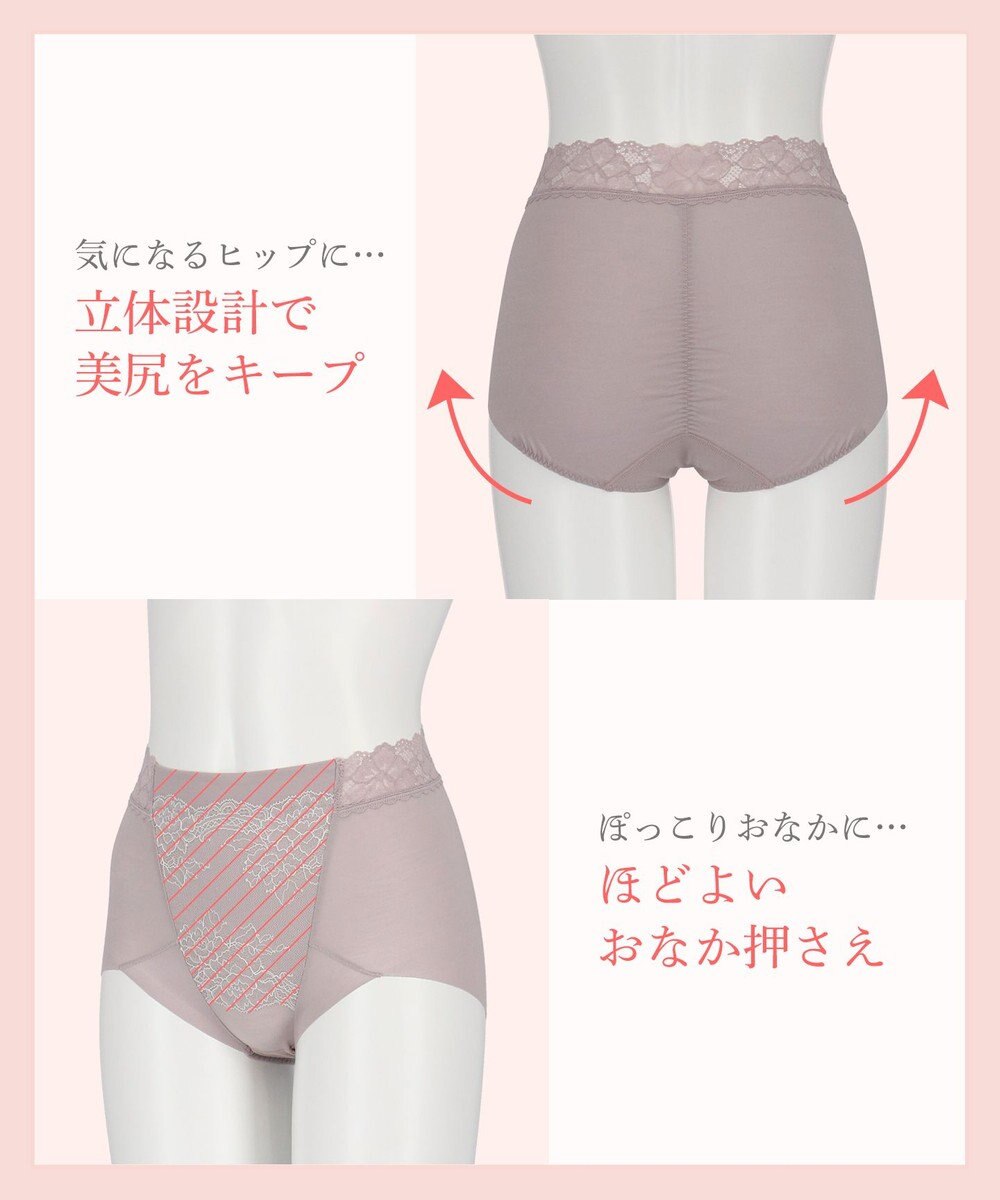 Wing 補整ショーツ 適度におなかとヒップをととのえる よく伸びる綿混素材(身生地) 【Ｐパンツ】 はきこみ丈ふかめ KJ4221 ウイング／ワコール 