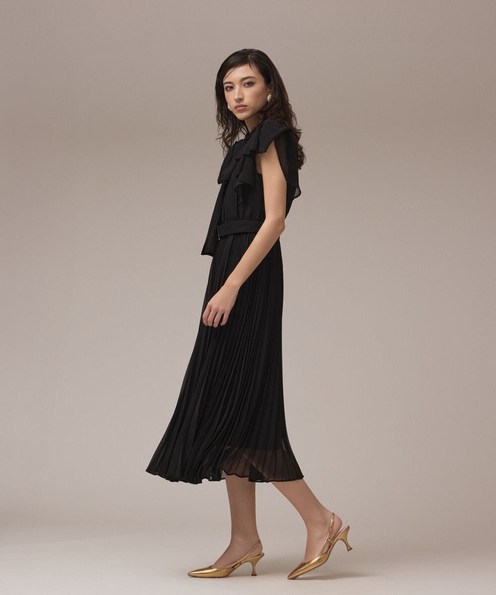 GRACE CONTINENTAL ボウタイプリーツドレス 