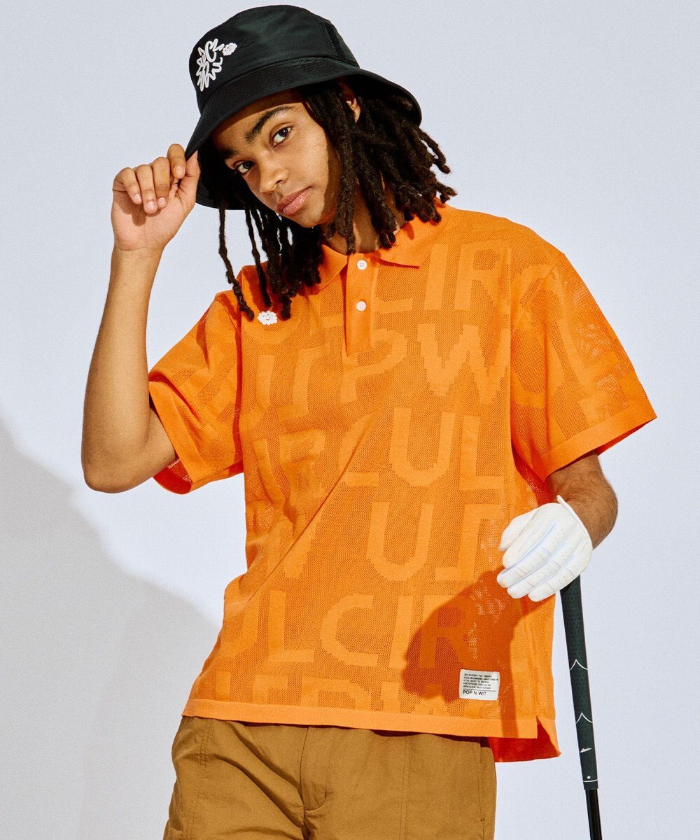 PW CIRCULUS 【手洗い可能】【UNISEX】ニットメッシュポロ ゴルフ 