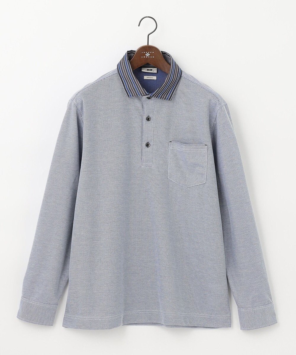 JOSEPH ABBOUD 【キングサイズ・オーガニックコットン】長袖ダディポロシャツ 