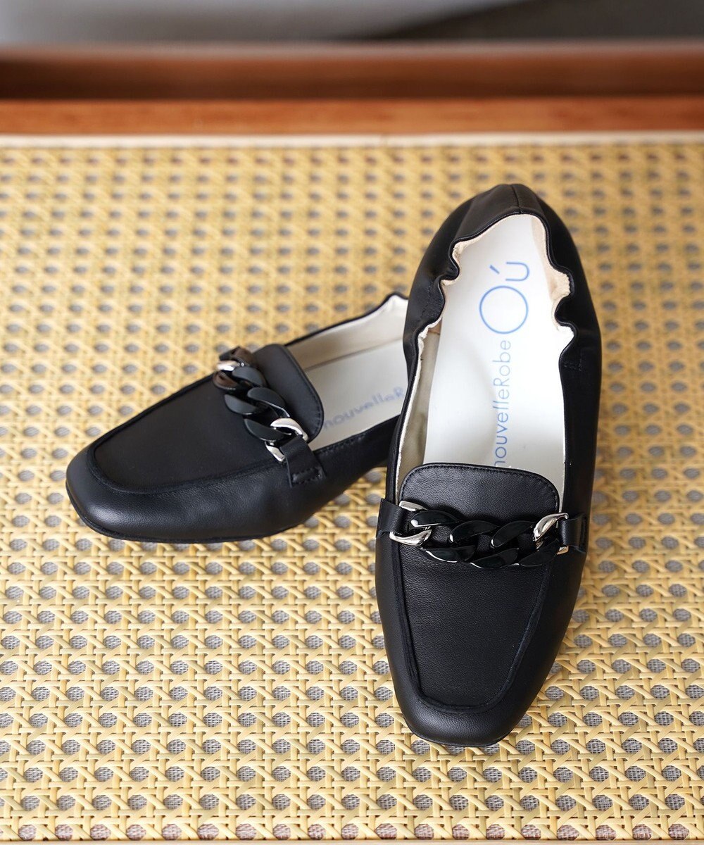 nouvelleRobe Oū 新色追加【本革・高反発】Bit loafers スクエアトゥ ローファー 