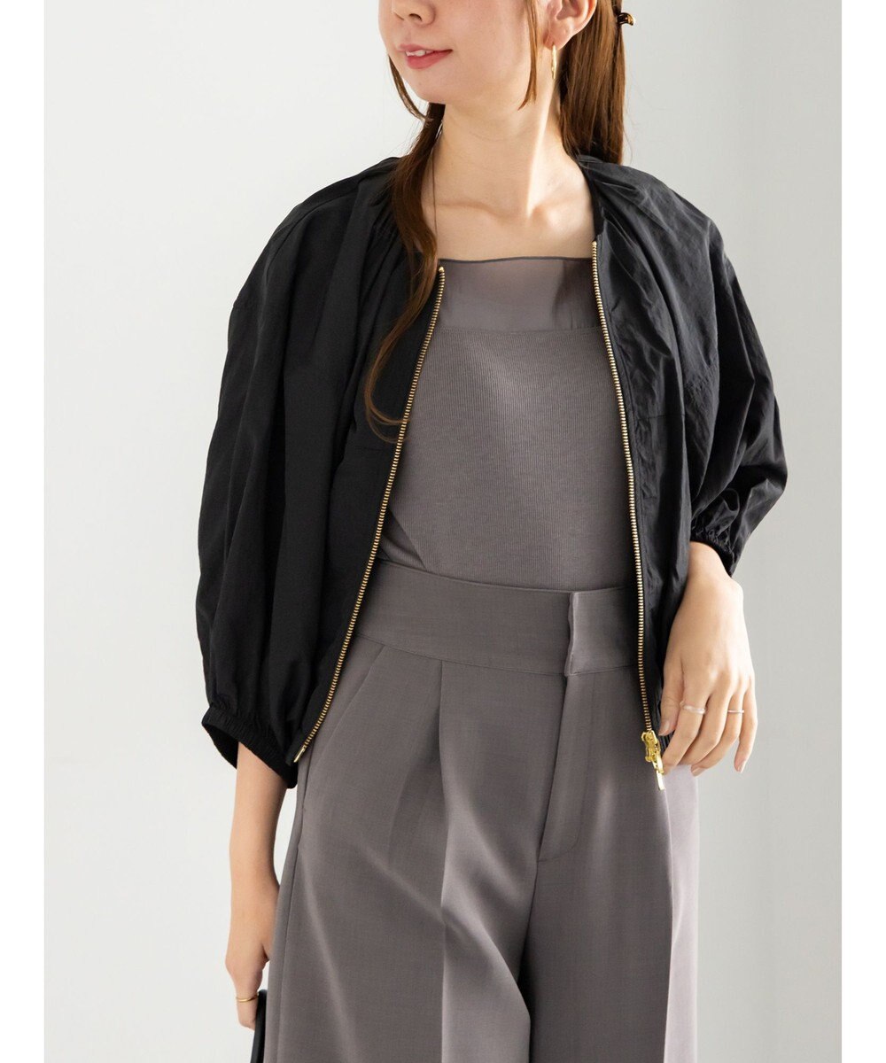 Te chichi タックギャザーボリュームポンチョブルゾン 