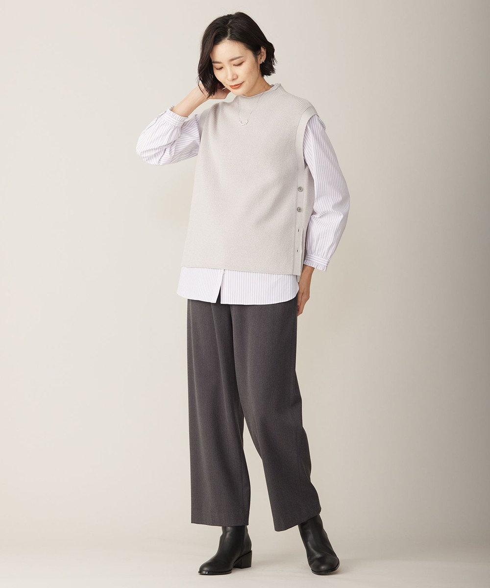 洗える】CLEAR COTTON BLEND ニット ベスト LADIES ファッション通販  【公式通販】オンワード・クローゼット