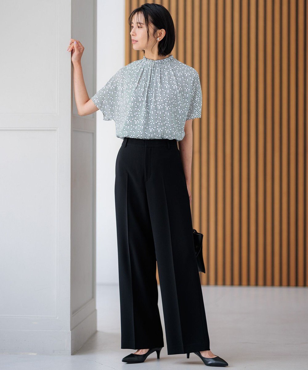 23区 L 【VERY3月号掲載/セットアップ対応】トリアセダブルジョーゼット フルレングス パンツ 