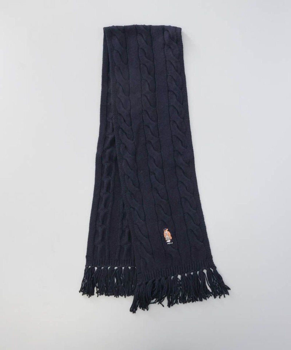 AURORA 【 POLO RALPH LAUREN（ポロ ラルフ ローレン） 】Polo ベア ケーブルニット ウールブレンド マフラー 