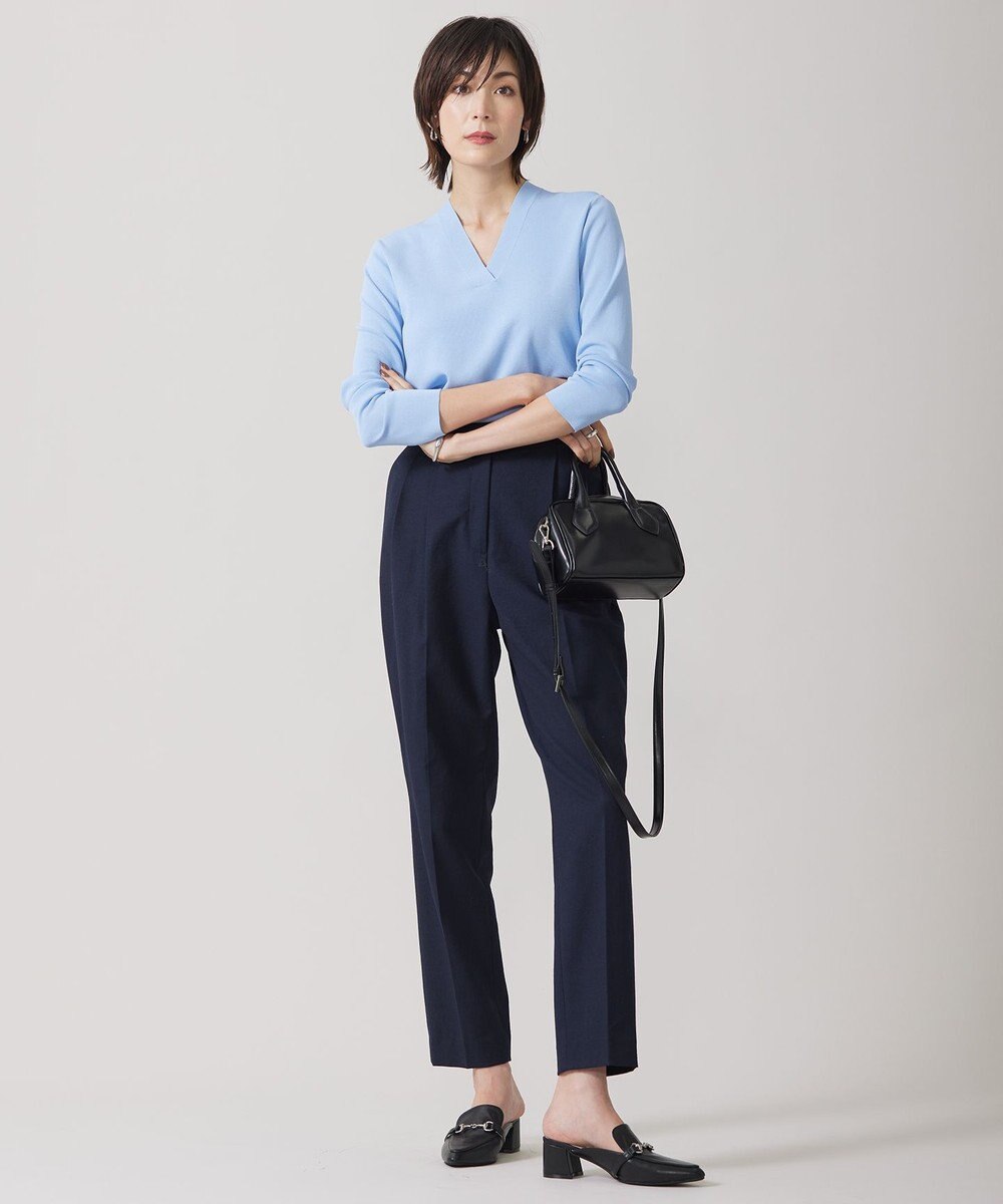 ICB 【WEB限定カラーあり・洗える】 シンセティックフルニードル Vネックプルオーバー 