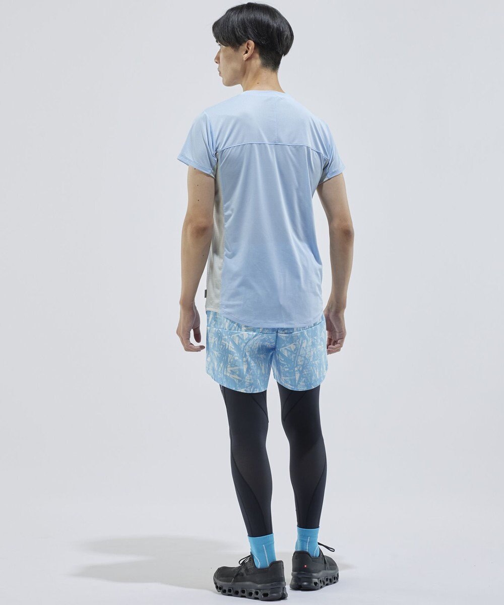 CW-X 【UNISEX】 CW-X ランニングシャツ メッシュ素材 涼しい着ごこち 大穴メッシュ仕様(脇下) スポーツウェア 半袖 3分袖 ユニセックス DLR165 /ワコール 