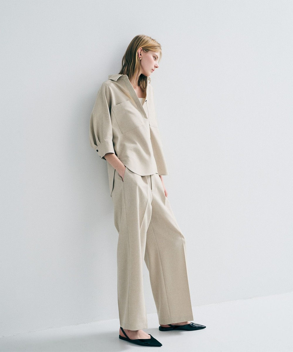 uncrave ウォッシャブルドライサップ ワイドパンツ（サスペンダー付き） 