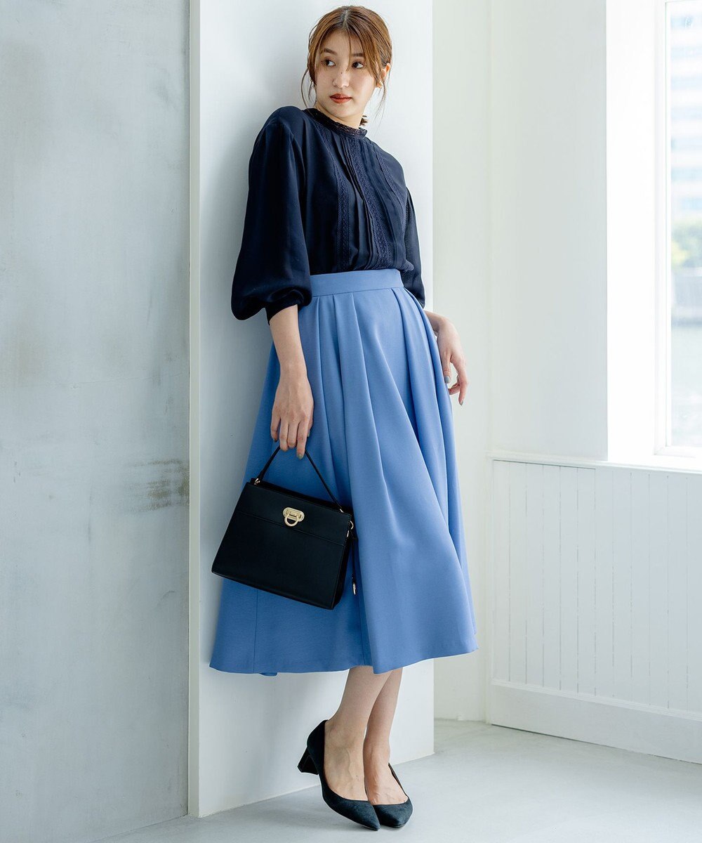 組曲 【洗える・4色展開】ウーステッドライクギャバ スカート 