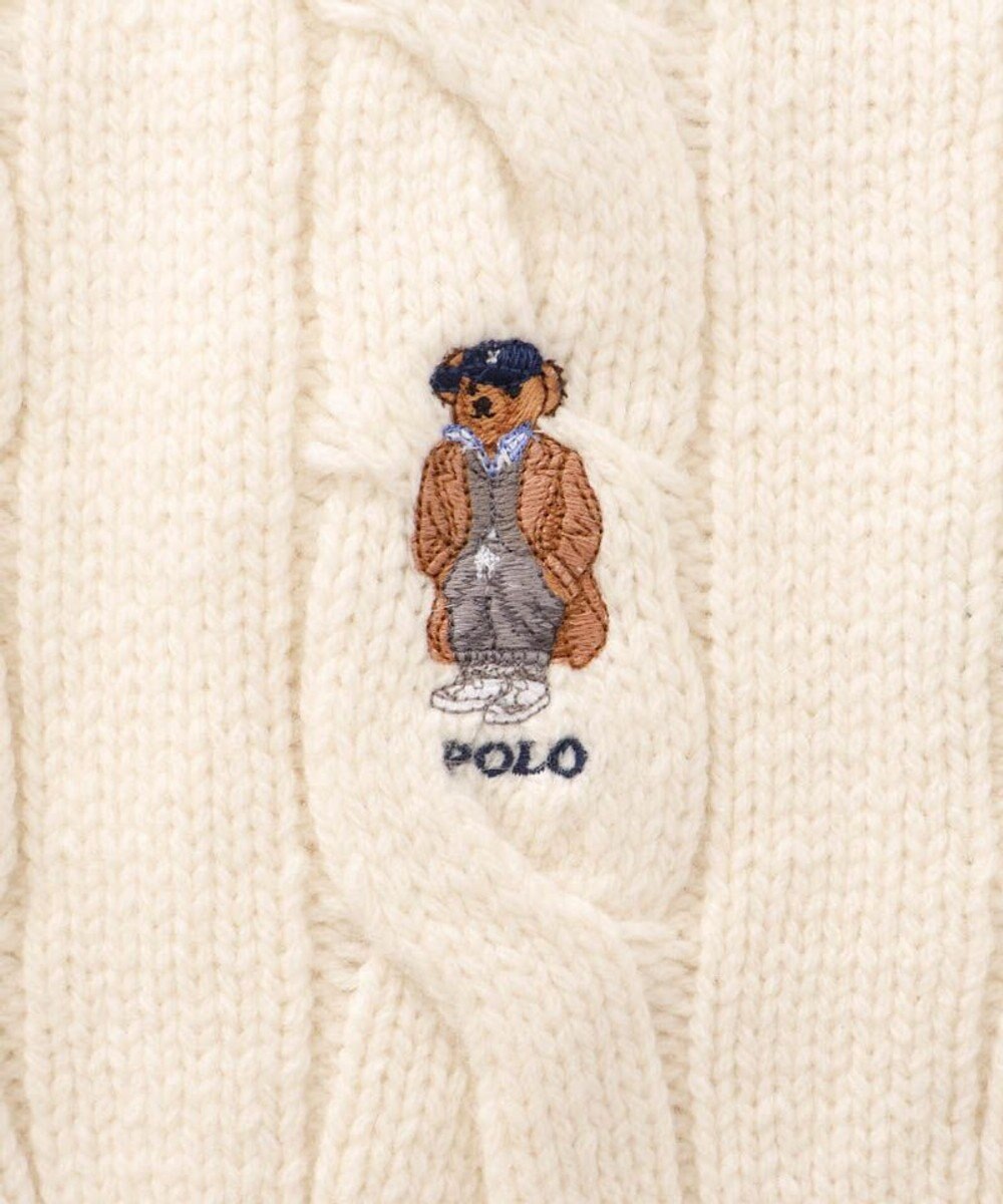 AURORA 【 POLO RALPH LAUREN（ポロ ラルフ ローレン） 】Polo ベア ケーブルニット ウールブレンド マフラー 