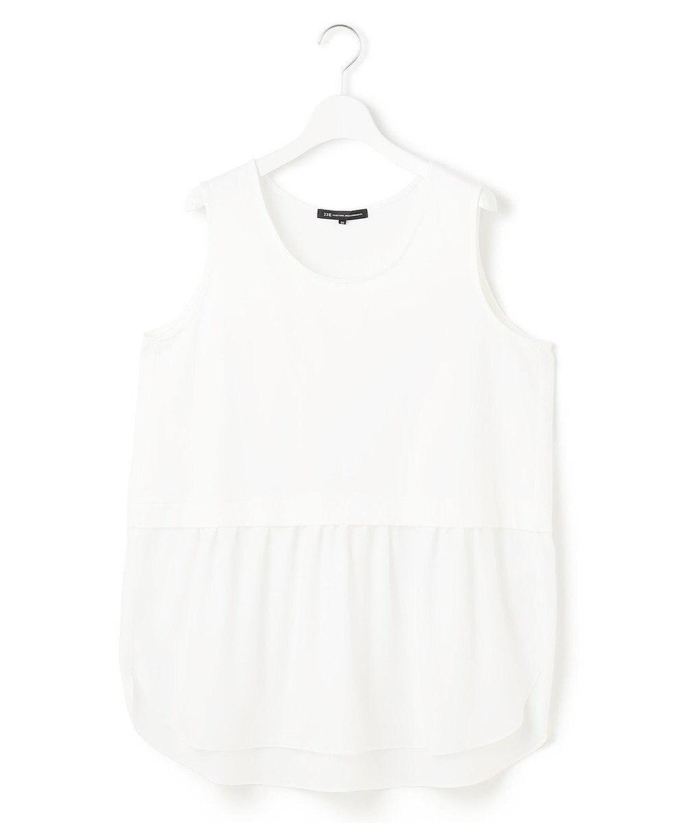 23区 L 【Lサイズ限定/好評につき新色追加】ナチュラルコットンベア タンクトップ 