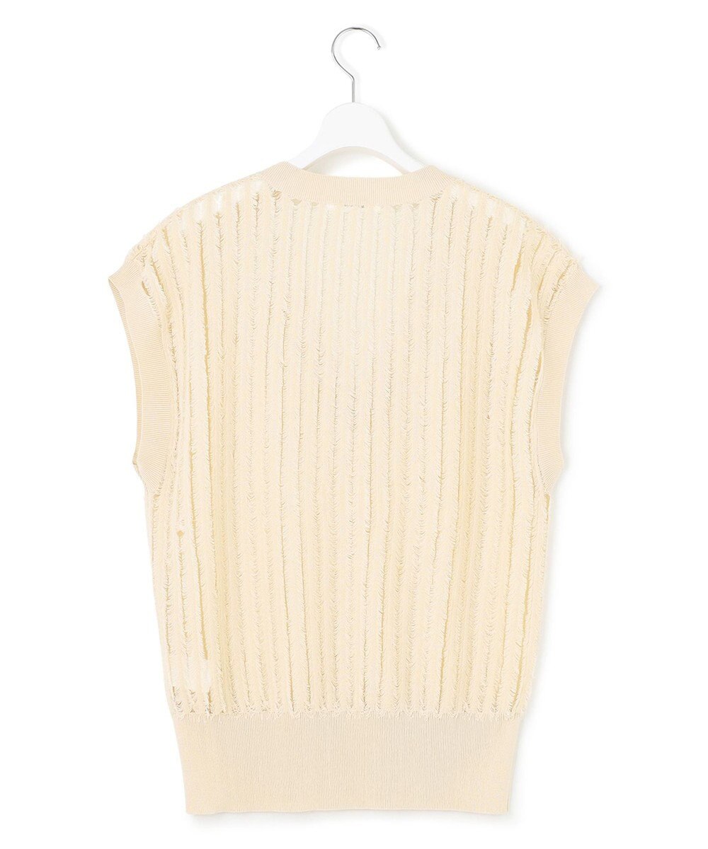 23区 【SLOW/一部店舗限定】フリンジニット ジレ 