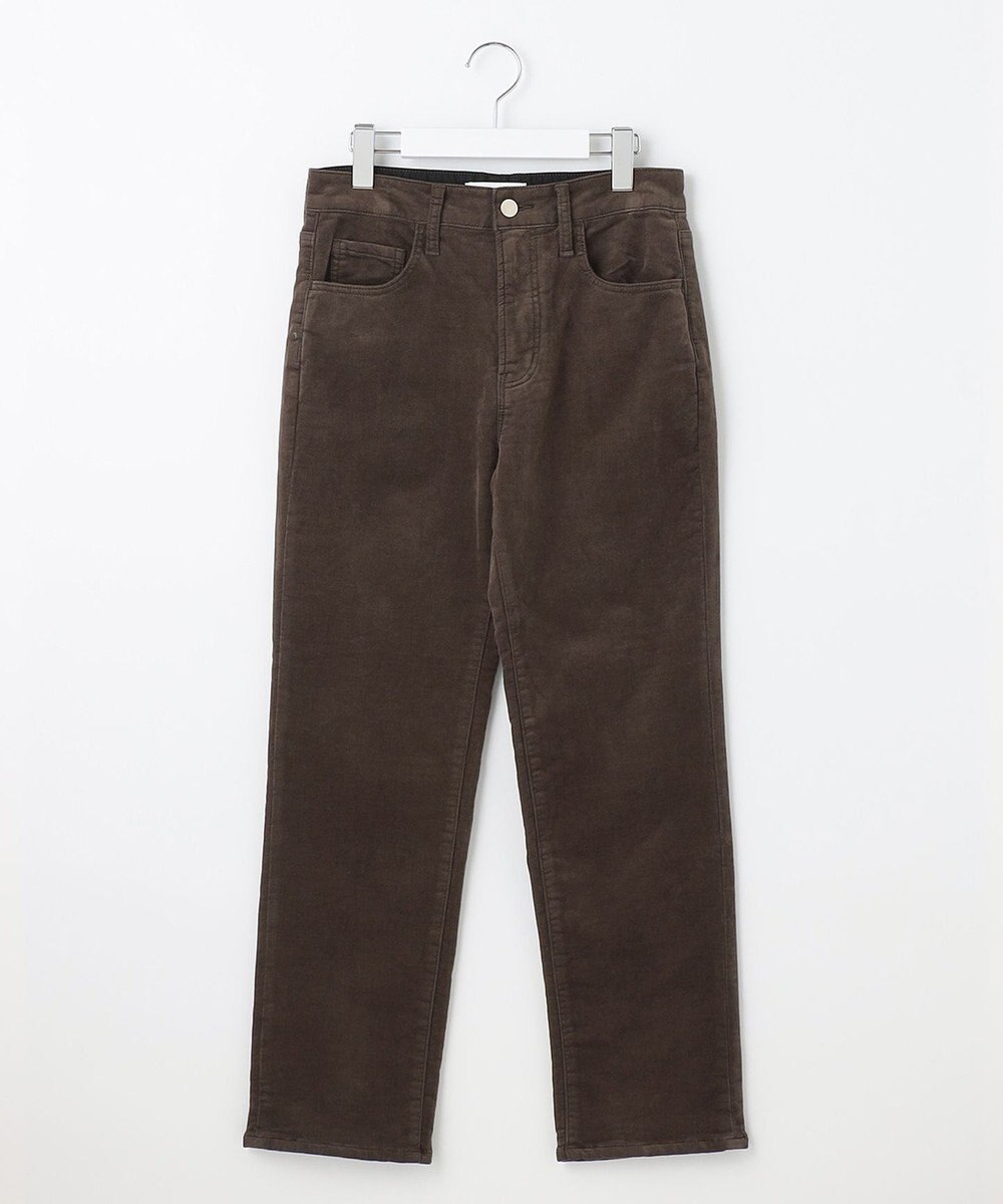 自由区 【洗える】リブレスコール ストレートパンツ 