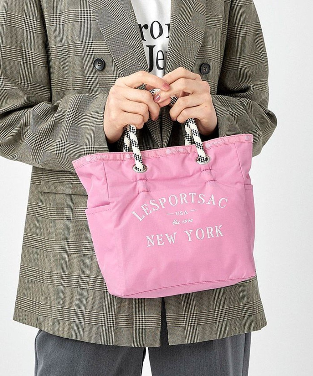 MEDIUM 2 WAY TOTE/バーチ/モーブプレイスメント / LeSportsac