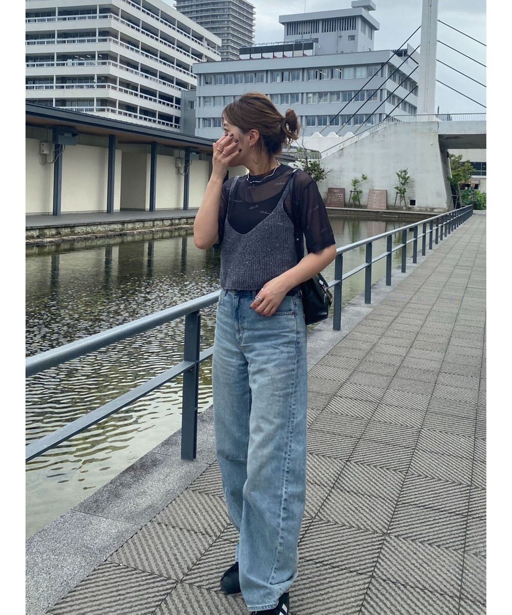 Green Parks ロゴ入りチュールトップス 