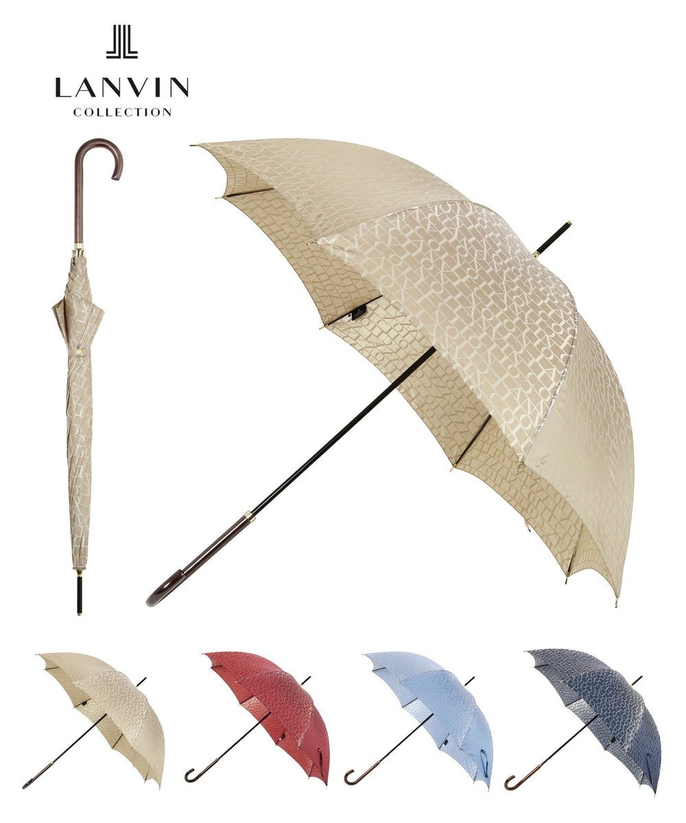 MOONBAT LANVIN COLLECTION 長傘 カチオンジャカード ベージュ