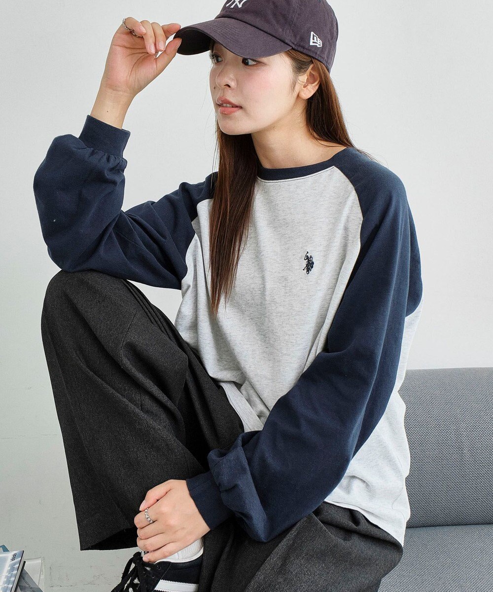 WEGO USPOLOだぼそでカラーロンT 